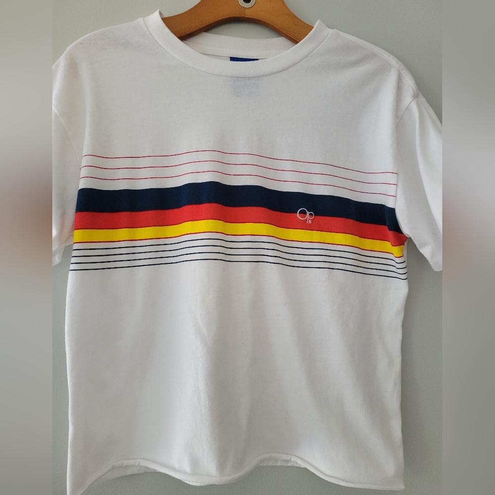 Retro OP (ocean pacific) cropped graphic tee